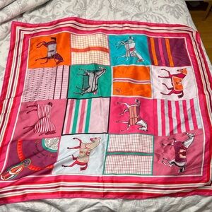 Colorful Equestrian Print Scarf